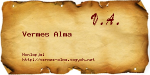 Vermes Alma névjegykártya